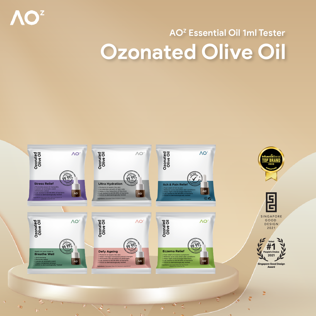 AOᶻ Essential Oil 1ml Tester (Ozonated Olive Oil) – AOz Singapore